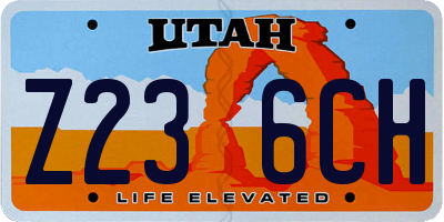 UT license plate Z236CH