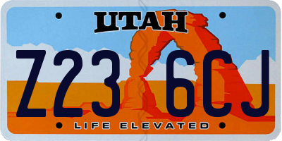 UT license plate Z236CJ