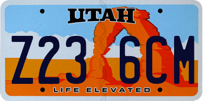 UT license plate Z236CM