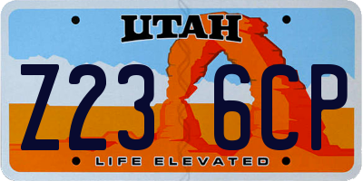 UT license plate Z236CP