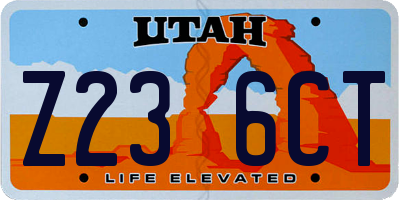 UT license plate Z236CT