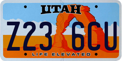 UT license plate Z236CU