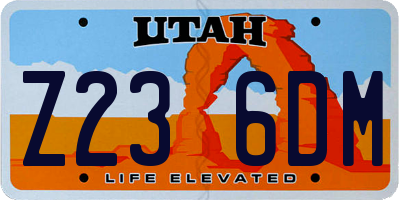 UT license plate Z236DM