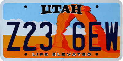 UT license plate Z236EW