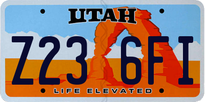 UT license plate Z236FI