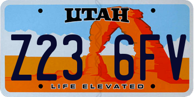 UT license plate Z236FV