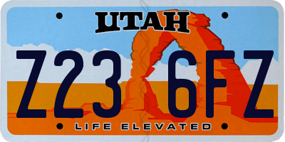 UT license plate Z236FZ