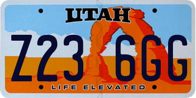 UT license plate Z236GG