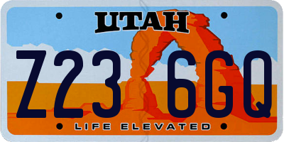 UT license plate Z236GQ
