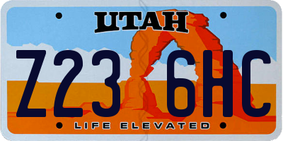 UT license plate Z236HC