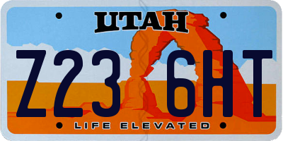 UT license plate Z236HT