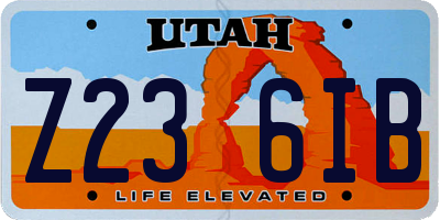 UT license plate Z236IB