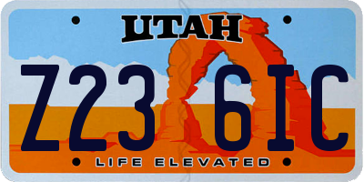 UT license plate Z236IC