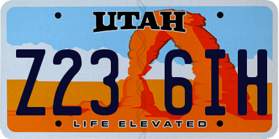 UT license plate Z236IH