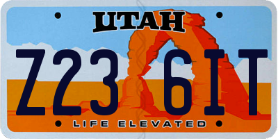 UT license plate Z236IT
