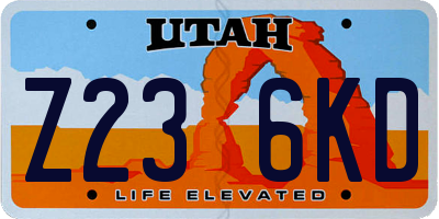 UT license plate Z236KD