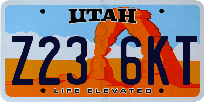 UT license plate Z236KT