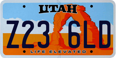 UT license plate Z236LD