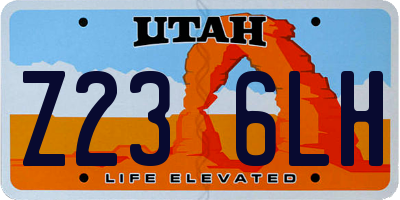 UT license plate Z236LH