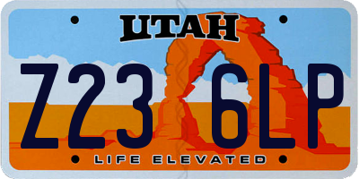 UT license plate Z236LP