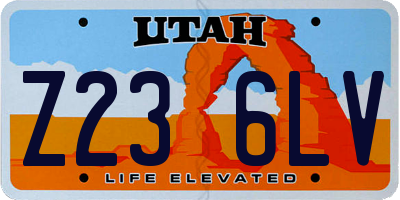 UT license plate Z236LV