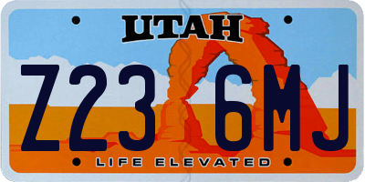 UT license plate Z236MJ