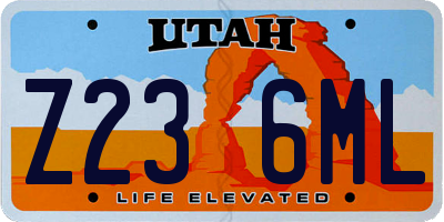 UT license plate Z236ML