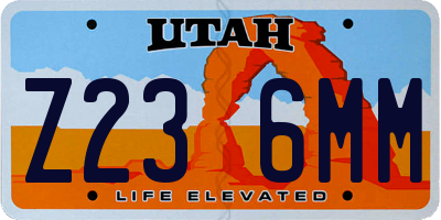 UT license plate Z236MM
