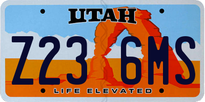 UT license plate Z236MS