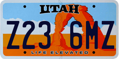 UT license plate Z236MZ
