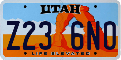UT license plate Z236NO