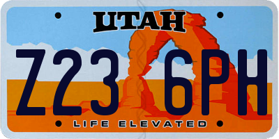 UT license plate Z236PH