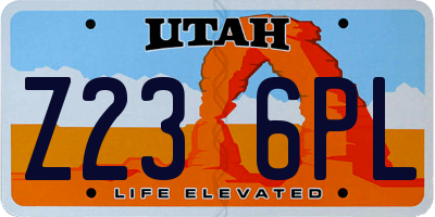 UT license plate Z236PL