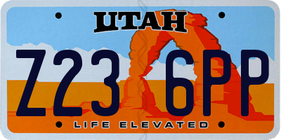UT license plate Z236PP