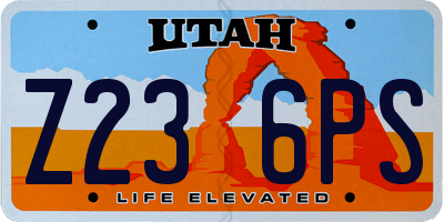 UT license plate Z236PS