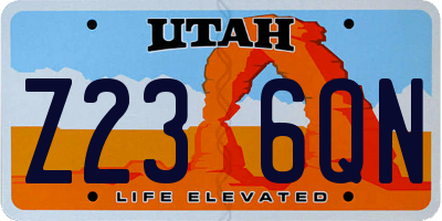 UT license plate Z236QN