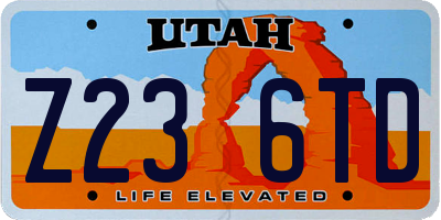 UT license plate Z236TD