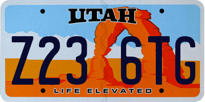 UT license plate Z236TG