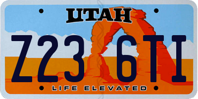 UT license plate Z236TI