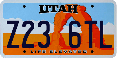 UT license plate Z236TL