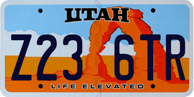 UT license plate Z236TR