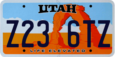UT license plate Z236TZ
