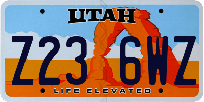 UT license plate Z236WZ