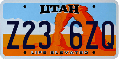 UT license plate Z236ZQ
