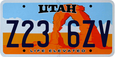 UT license plate Z236ZV