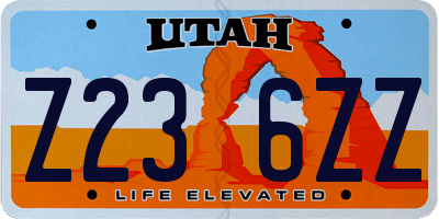UT license plate Z236ZZ