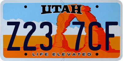 UT license plate Z237CF