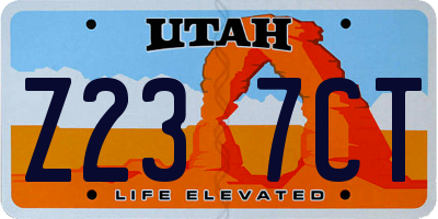 UT license plate Z237CT