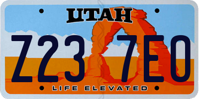 UT license plate Z237EO