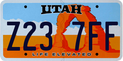 UT license plate Z237FF